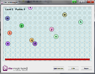 Tipptrainingssoftware Tastenmagier Das ABC_Spiel